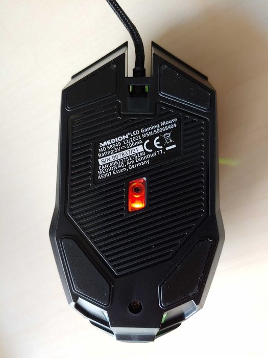 Myszka mysz komputerowa USB LED dla graczy gaming MEDION MD88049
