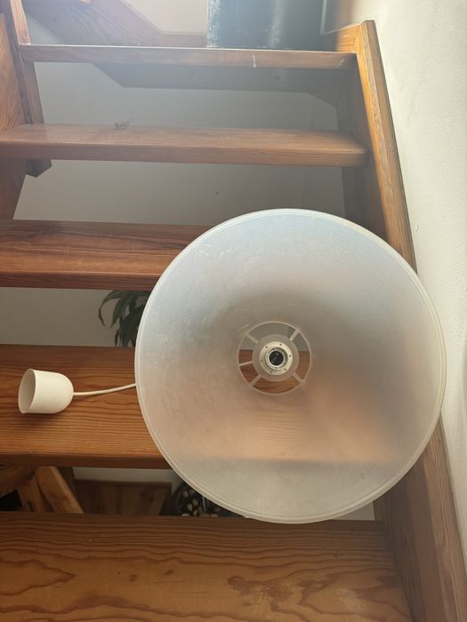 2 candeeiros de tecfo brancos