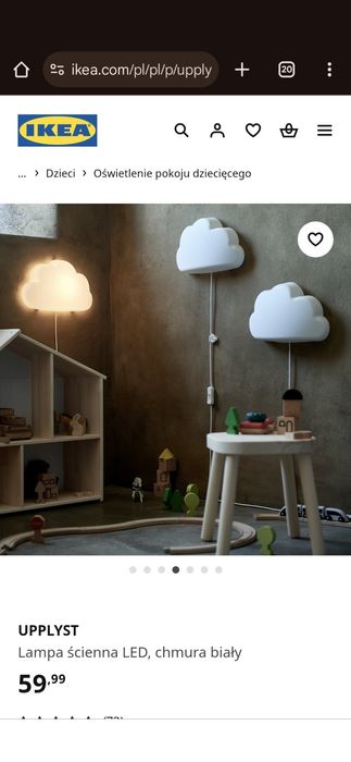 Lampa chmurka ikea