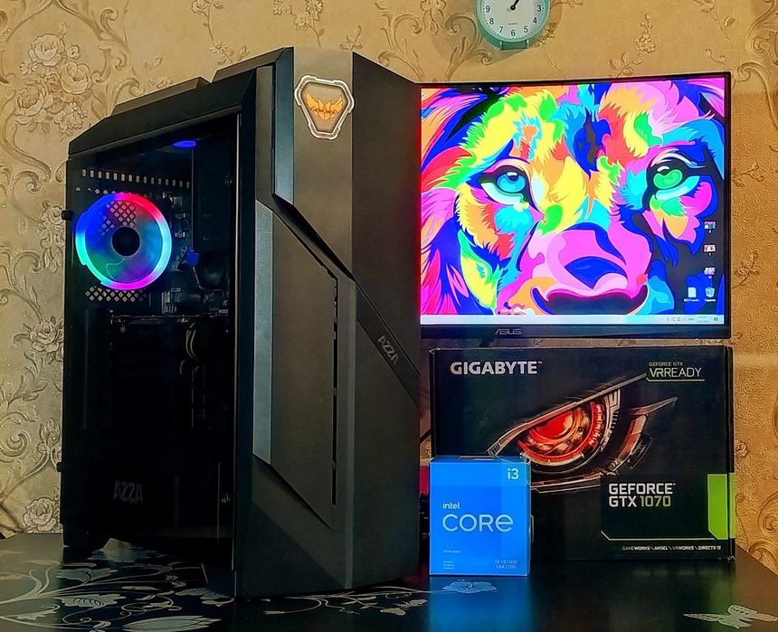 PC GTX1070+ i3-10100F+ 16Gb DDR4 SSD игровой компьютер
