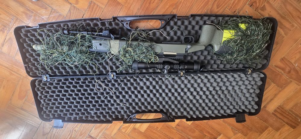 Sniper Airsoft + Mira + Case