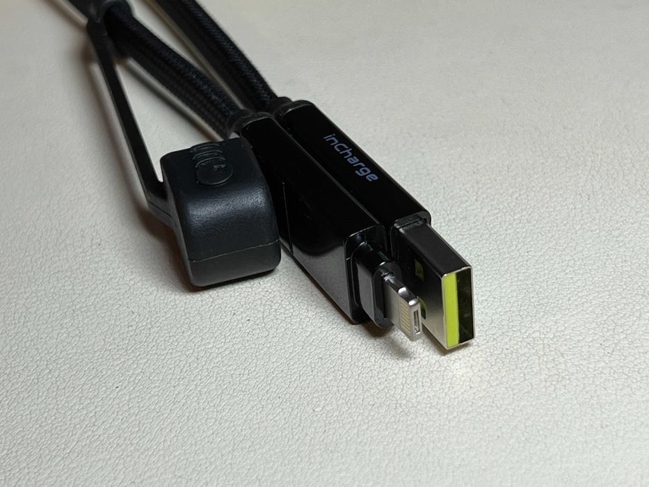 InCharge X, XL 30см. Універсальний кабель Type C, Lightning, Micro USB