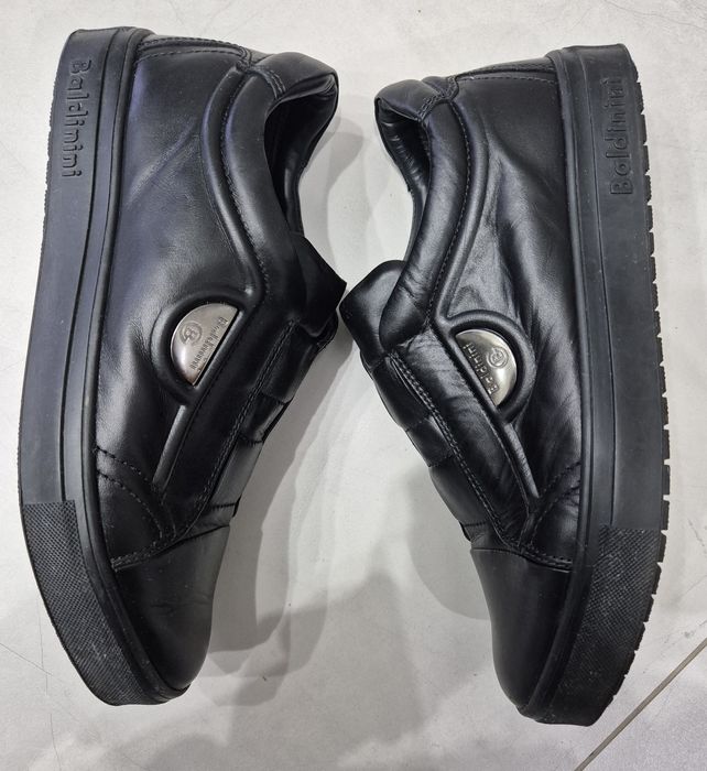 Buty meskie czarne 42 trampki skorzane baldinini