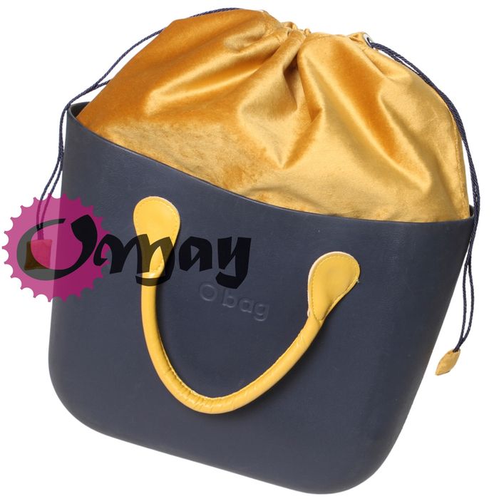 Granatowy organizer do OBAG STANDARD worek welur camello komin OMAY