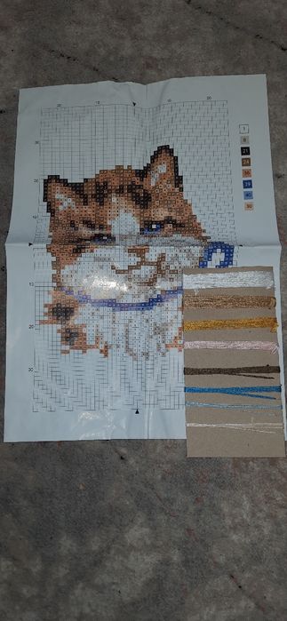 Вишивка котик Нова