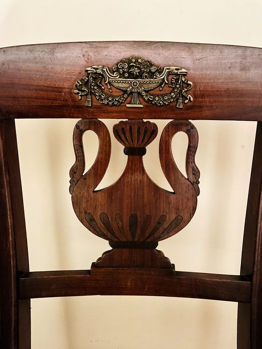 6 cadeiras estilo império, design francês séc. XIX