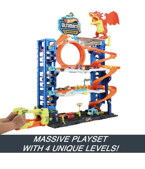 Hot Wheels City Let's Race Garage Playset мегагараж Легенданий гараж