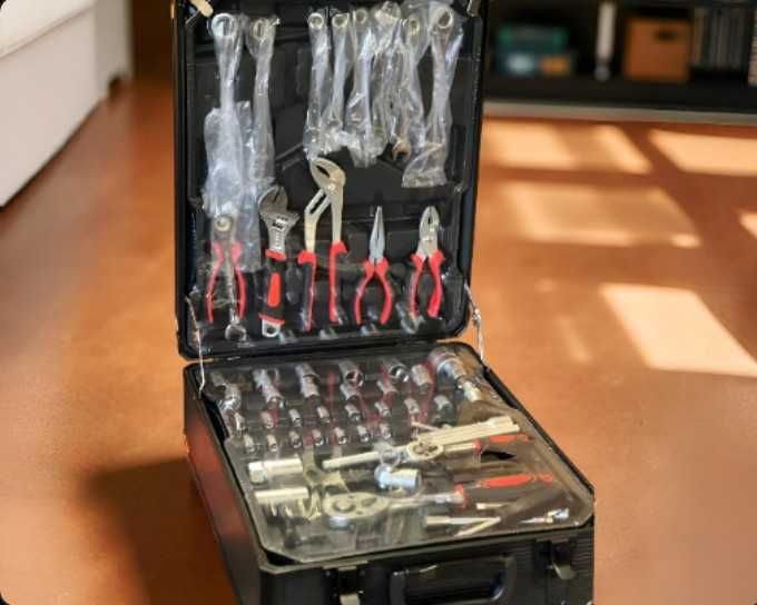 Набір інструментів wmc tools 408 шт., з трещоткою, в чемодані, новий.