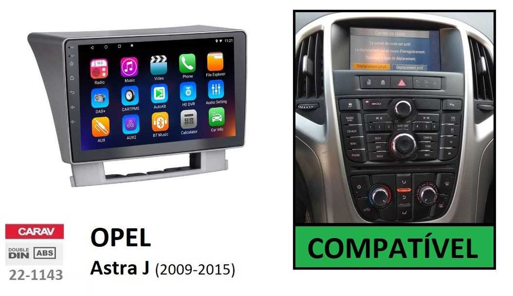 Rádio 2DIN 9" [4+64GB] • Opel Astra J • K (2008 a 2019) • Android GPS