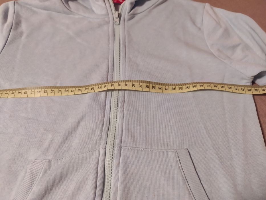 Bluza rozpinana 146 dziewczęca niebieska/błękitna