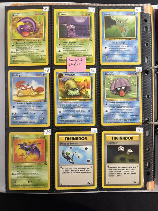 Cartas Pokemon Fossil PT e Ingles