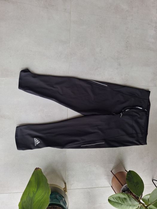 Legginsy 3/4 z wysokim stanem rybaczki Adidas running Primegreen do biegania ćwiczeń treningu