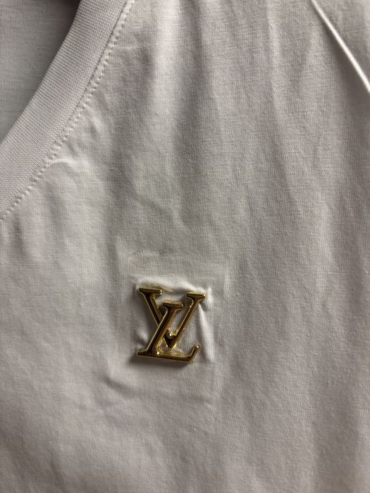 LV koszulka damska biała 3xl nowa złote logo