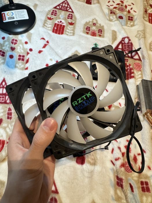 Zestaw chłodzenia PC CPU cooler + 2x wentylator 120mm