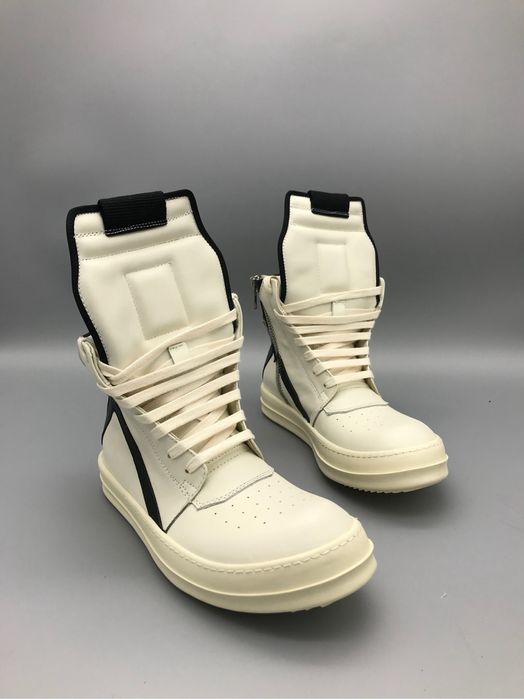 Кросівки Rick Owens Geobasket White/Black/size 37-45/Преміум якість!
