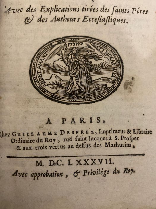Josué, traduzido em francês. Livro de 1687.