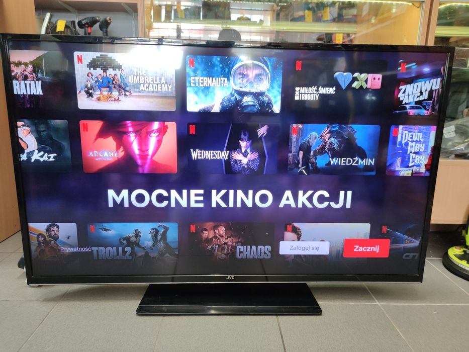 Telewizor JVC LT-49C870(B) 49" 4K Smart TV – sprawny, YouTube i Netflix, pilot zamiennik | komis Madej Tarnów