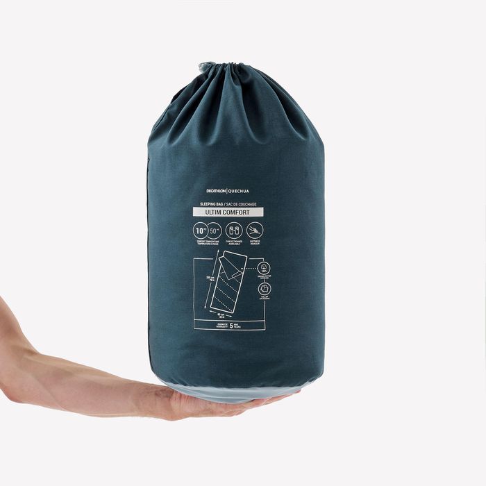 SACO-CAMA DE ALGODÃO PARA O CAMPISMO - ULTIMCOMFORT 10° ALGODÃO AZUL