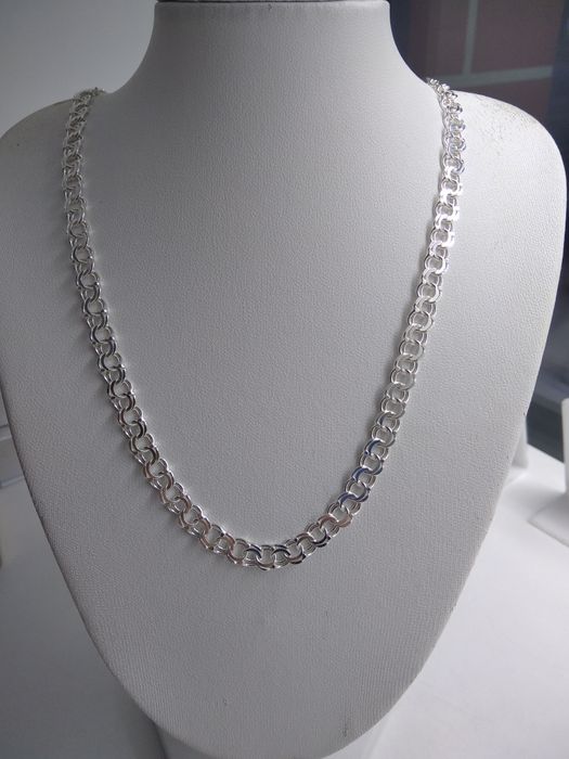 Srebrny męski łańcuszek Garibaldi srebro 925 długość 50cm    192