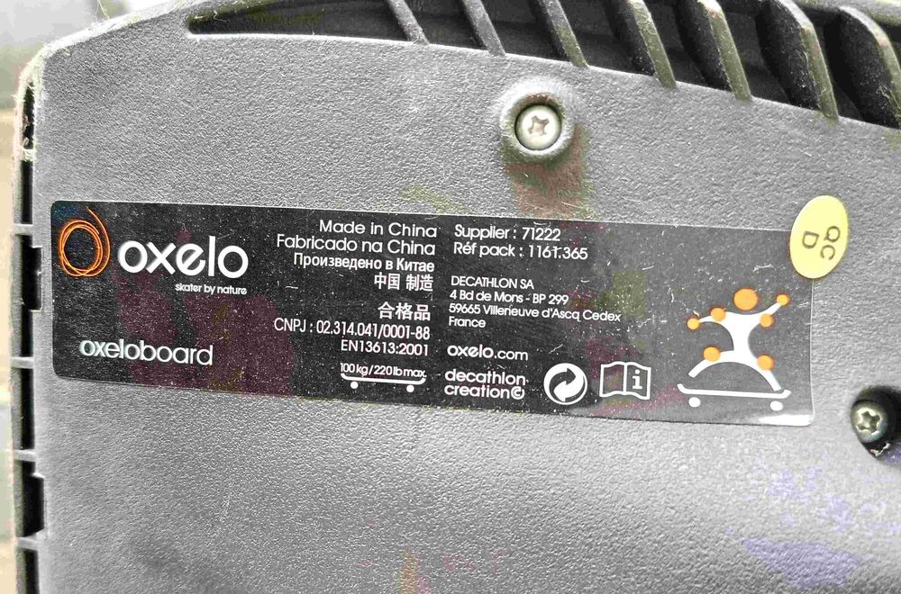 Skate de duas rodas (carter board) Oxeloboard