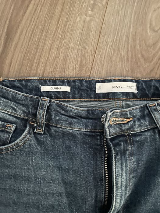 Jeansy Mango proste cropped 40