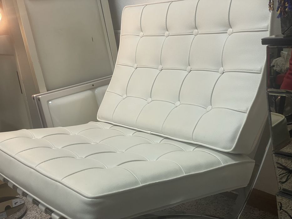 Cadeirão Poltrona Barcelona Lounge Vintage Chair Mid Century Design