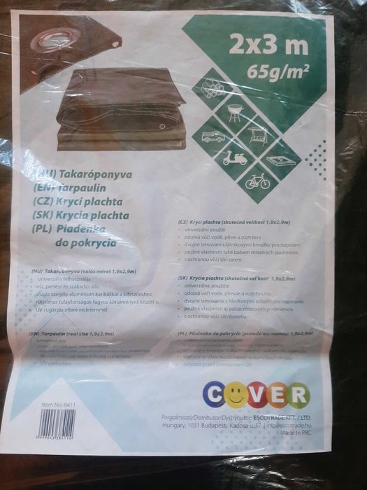 Mata Plandeka  płacha ochronna ogrodowa na płot  przeciwdeszczowa