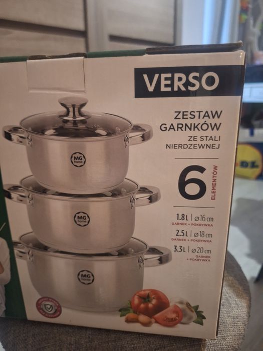 Komplet garnków 6 elementów