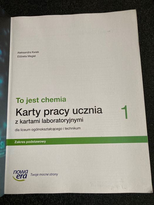To jest chemia karty pracy 1