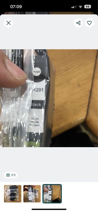 Conjunto 2 tinteiros preto Epson E- 1291 - Novo