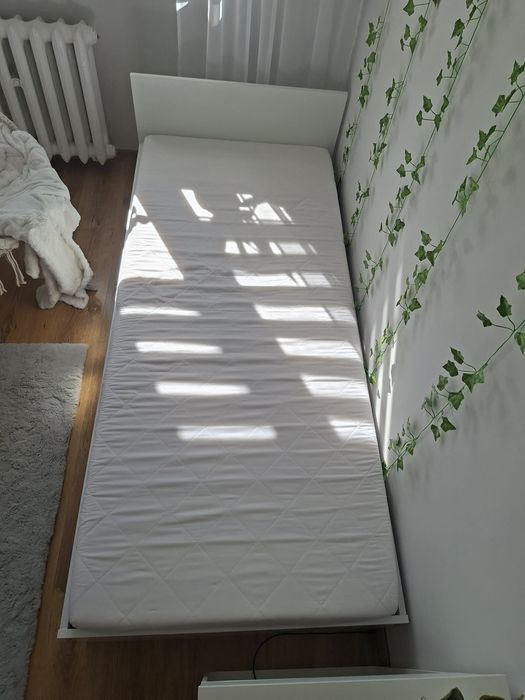 Łóżko 80x120 płyta laminowana biala