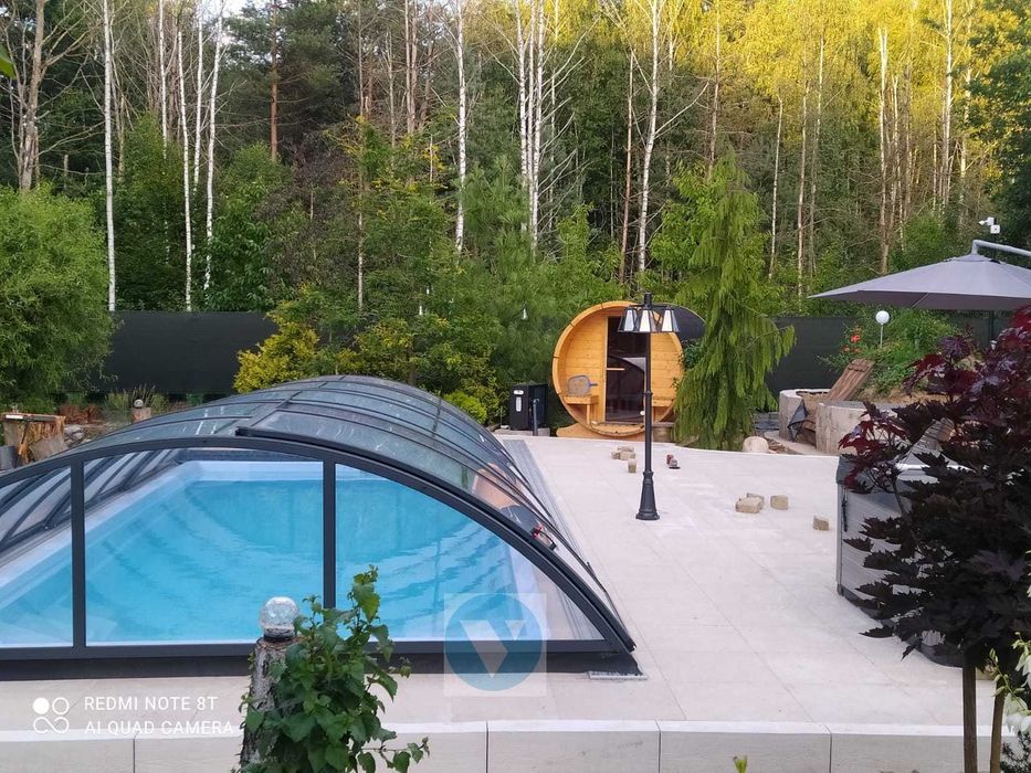 Zadaszenie na basen KLASIK 7,40 x 3,95 x 1,20 dach basenowy POKRYWA