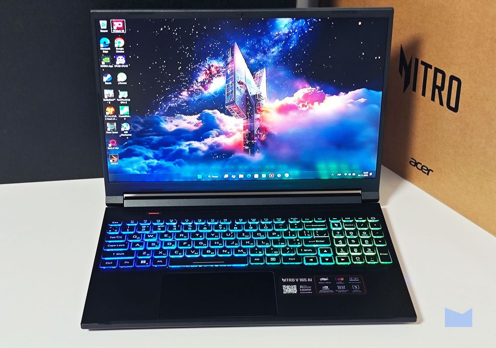 Ноутбук Acer Nitro V 16S AI ANV16S-71-59UZ (NH.U28EU.001) / 16" IPS WUXGA 180 Гц / Intel Core 5 210H / RAM 16 ГБ / SSD 512 ГБ / GeForce RTX 5060, 8 ГБ