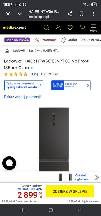 Lodówka HAIER no frost