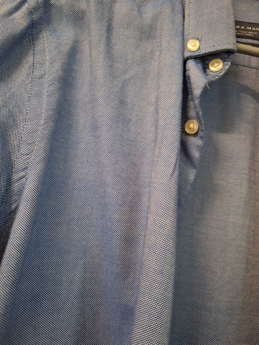 Koszula męska zara 40 m niebieska slim fit