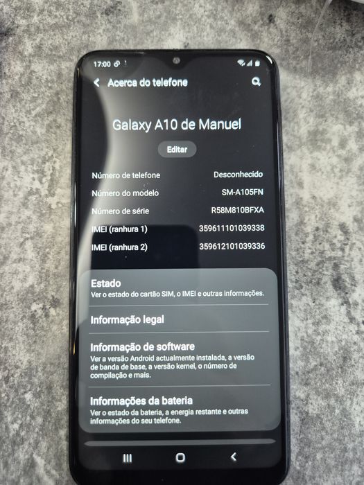 Tenho para venda este samsung A10