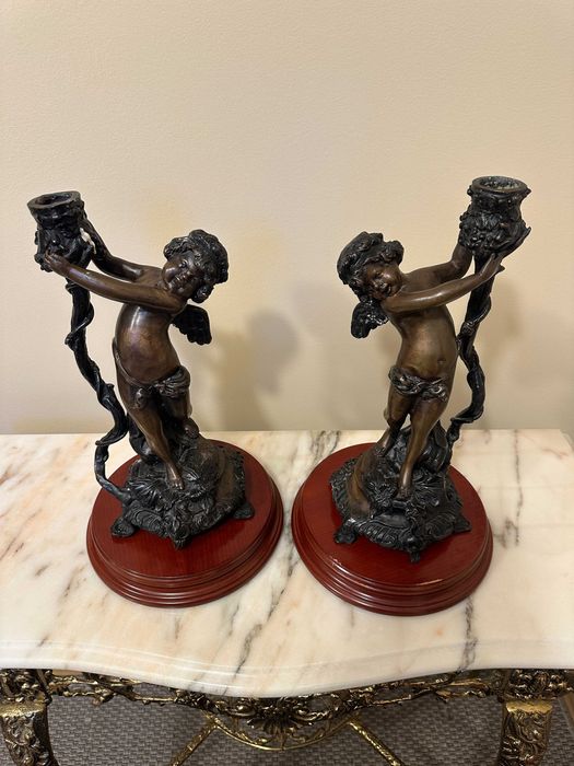 канделябри бронзові канделябры бронзовые пара подсвечники