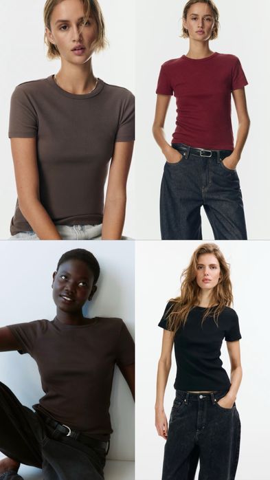 Базова футболка в рубчик H&M