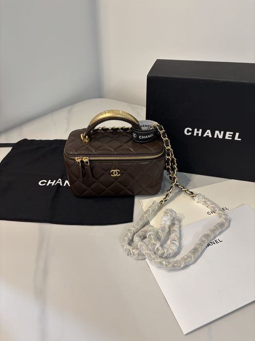 Nowa torebka kuferek Louis Vuitton skóra z zestawem gucci dior