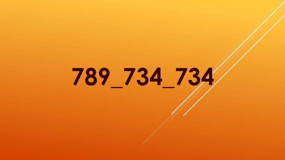Złoty numer 789_734_734