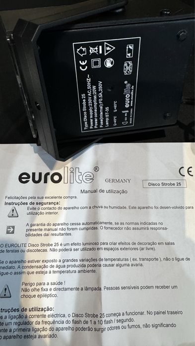 Projetor de luz estroboscopica variavel