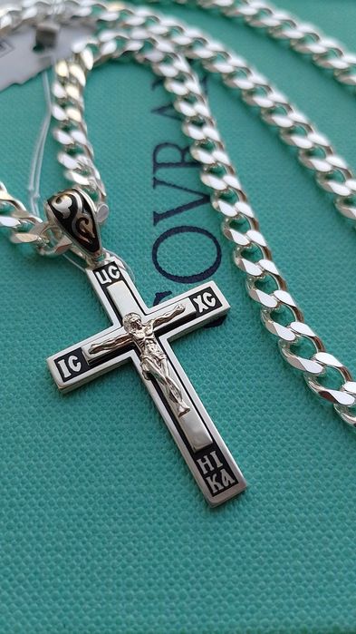 Серебряная цепочка 32 гр 60 см цепь Панцирь Картье  панцирное плетение