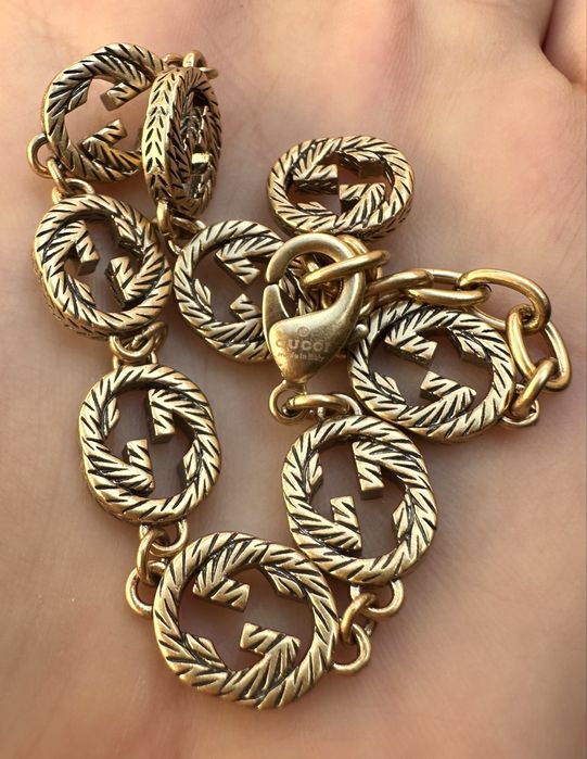 Bransoletka Gucci stare złoto