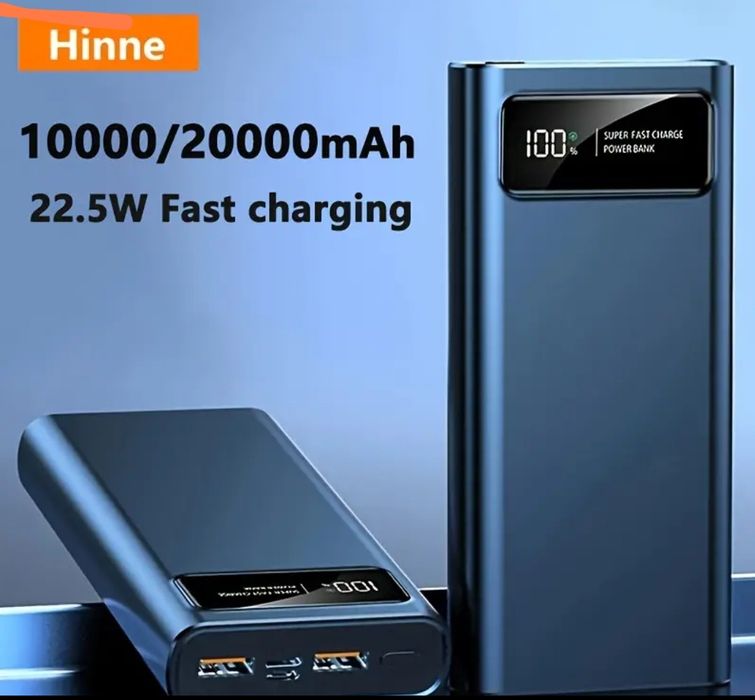 Портативний павербанк Hinne 10000/20000 мА·год з PD швидкою зарядкою