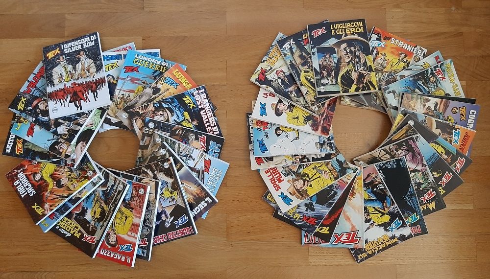 Lote Tex Willer, BD original em italiano. 154 álbuns da série regular