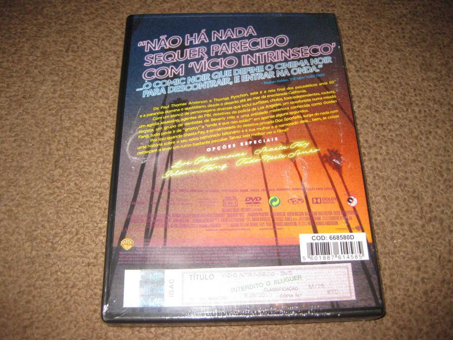 DVD "Vício Intrínseco" com Joaquin Phoenix/Selado!