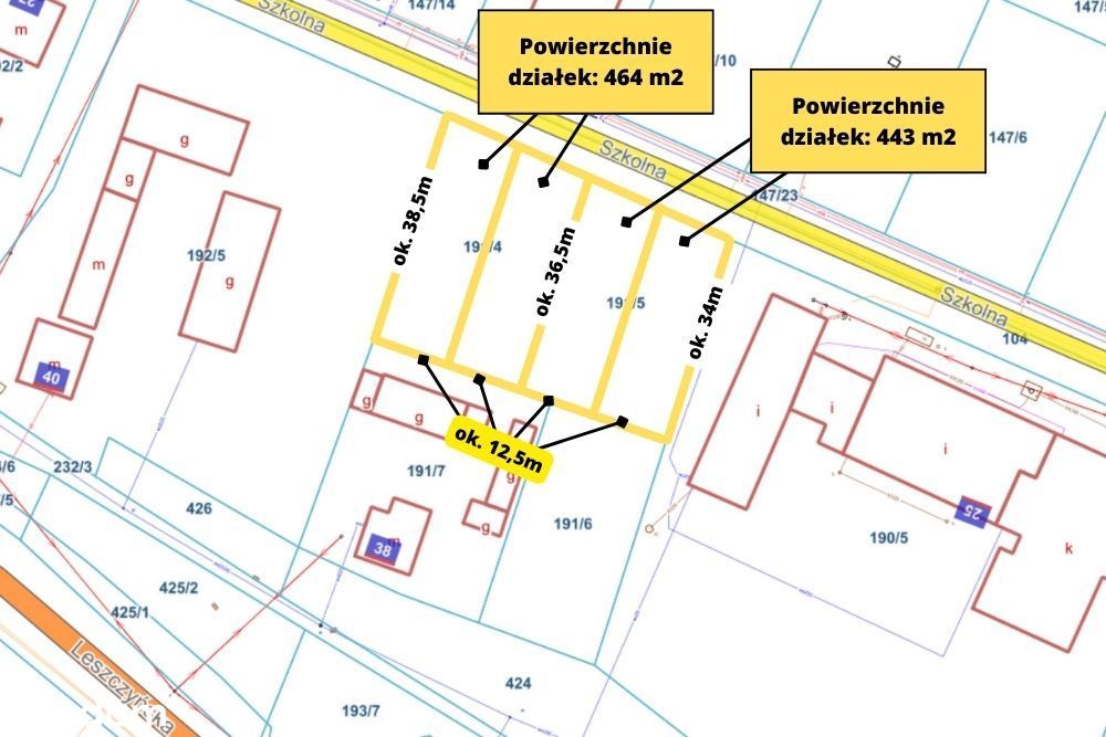 Lokale bliźniacze w Jezierzycach Kościelnych, ul. Szkolna