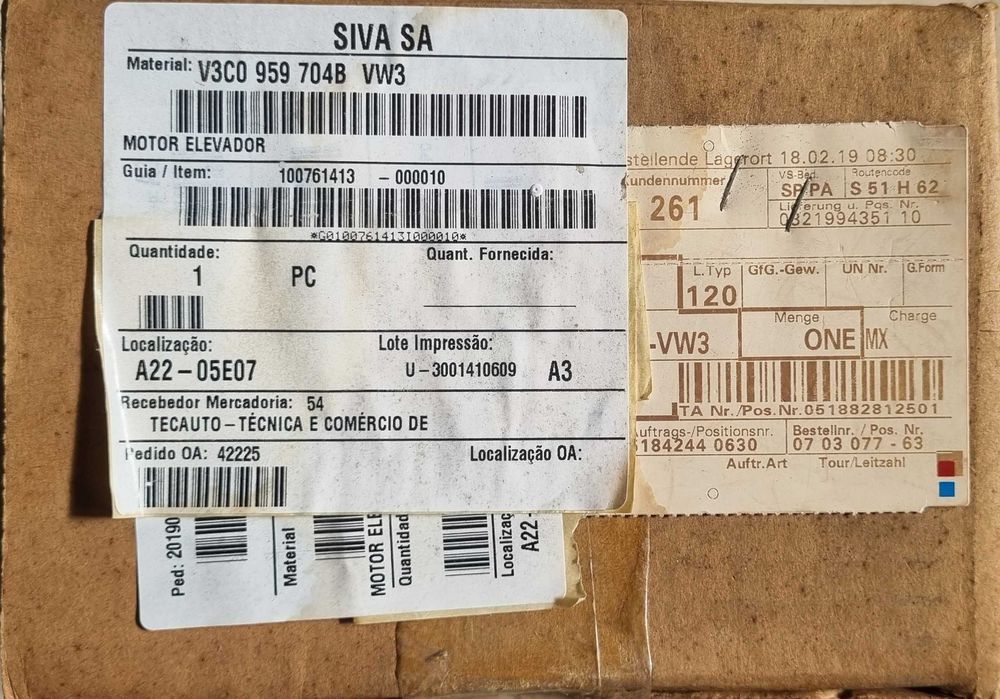 Motor vidro traseiro direito Volkswagen Golf V variant | NOVO