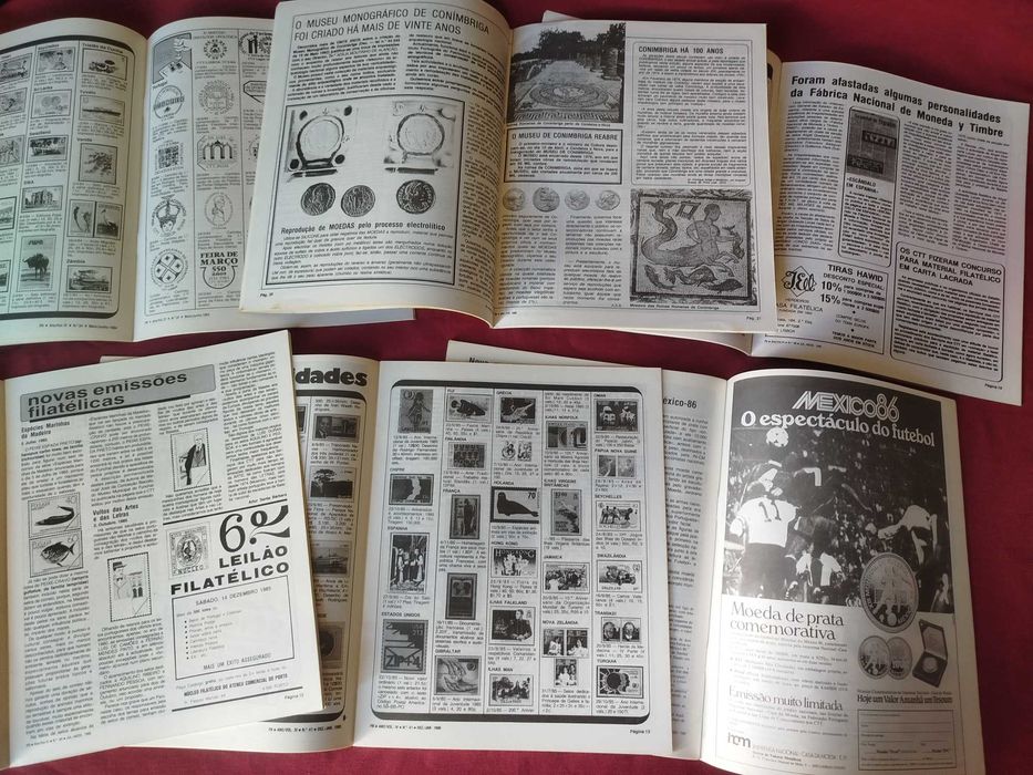 FN Filatelia Numismática - 15 Revistas dos Anos 80