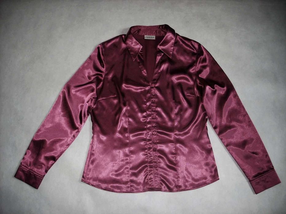 C&A  Koszula Bordowa Satynowa 38